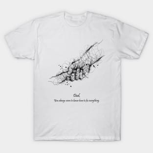 Father's Help Scribble Style T-Shirt